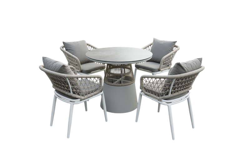 SAC Deluxe Rope 4 Chairs and Round Table