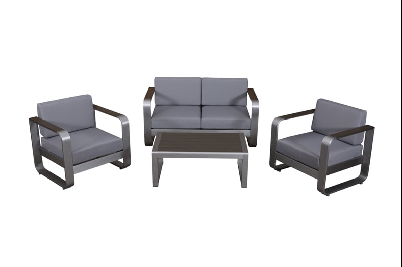 SAC Deluxe Brushed Nickel Patio Set