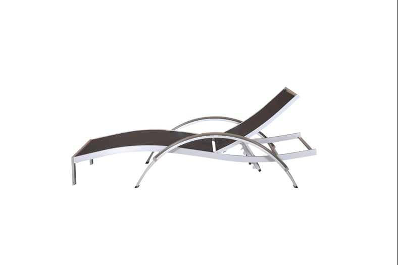 SAC Deluxe Brushed Nickel Sun Lounger