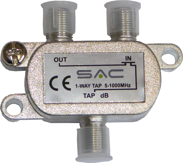 1 way tap. 8dB. Class A shielded | New Arrivals | S.A.C. Electronics